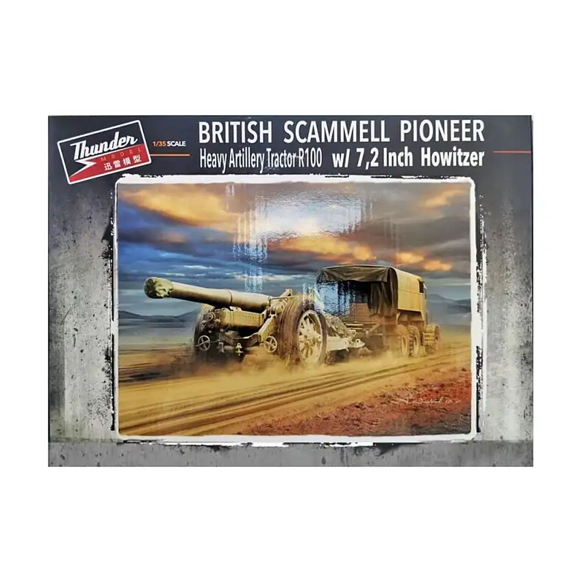 British Scammell Pioneer Heavy Artillery Tractor R100 w/7.2-inch Howitzer