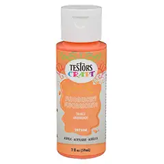 Testors Acrylic MTE Craft Paint Fluorescent Orange