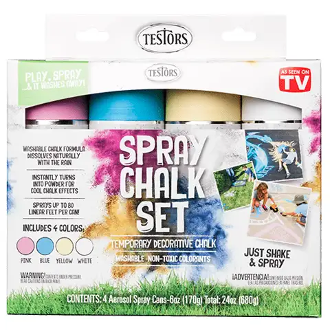 Testors SPRAY CHALK 4 COLOR Pastel Kit