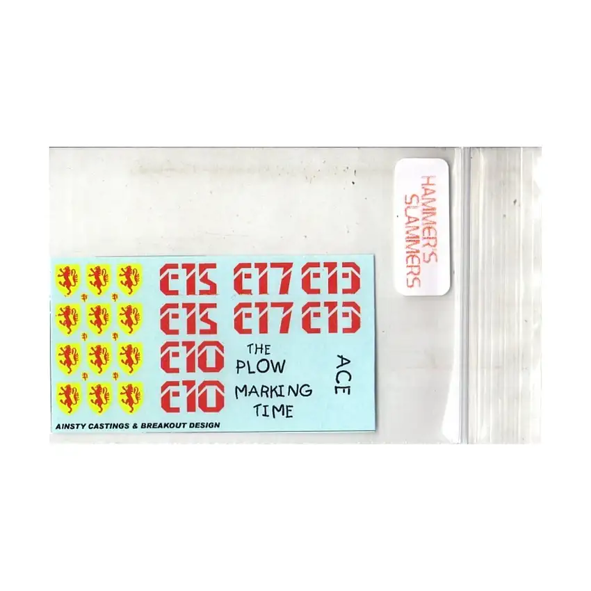 Blower Tank Decals 1 - The Plow, Marking Time, Ace