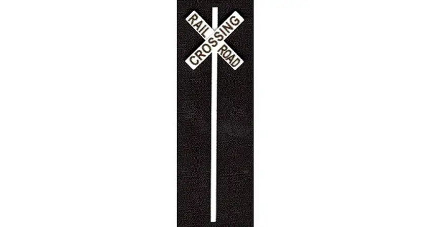 Crossbuck Railroad Crossing Warning Signs (8) O Scale Tichy Trains