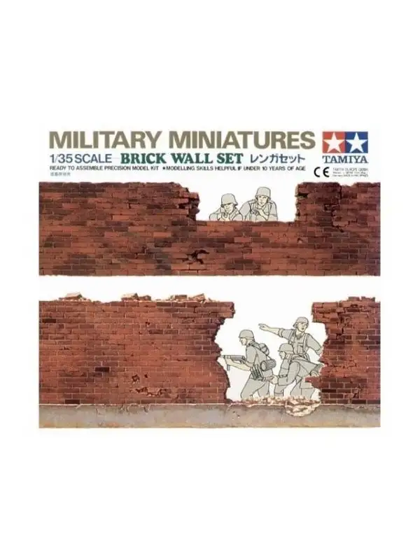 Tamiya 35028 Brick Wall Set 1/35 Scale Plastic Model Kit for Dioramas