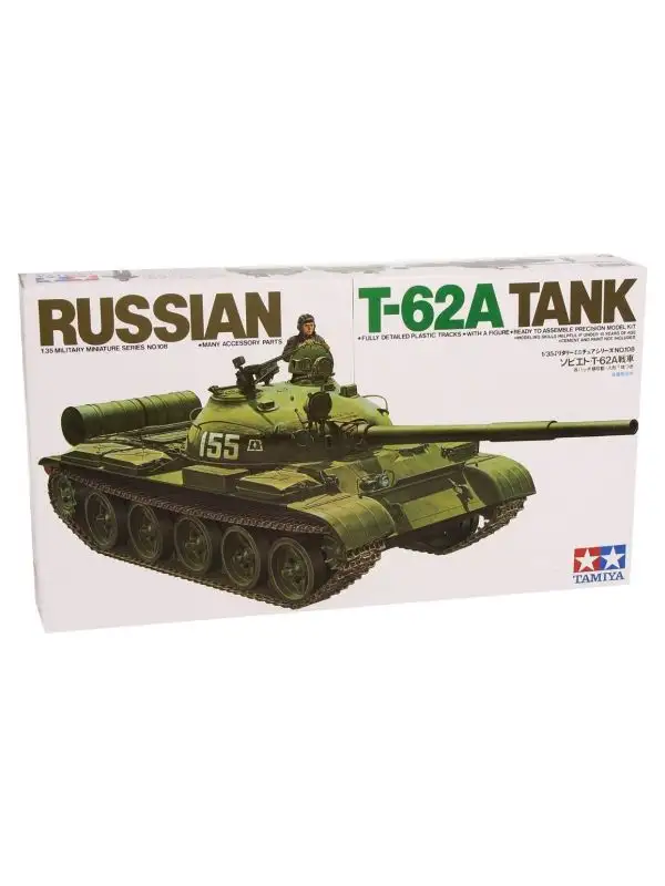 Tamiya 35108 Russian T-62A Tank 1/35 Scale Plastic Model Kit