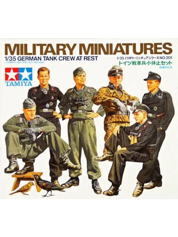 Tamiya 35201 WWII German Tank Crew at Rest 1/35 Scale Plastic Model Figures