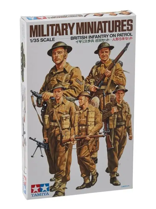 Tamiya 35223 WWII British Infantry on Patrol 1/35 Scale Plastic Model Figures