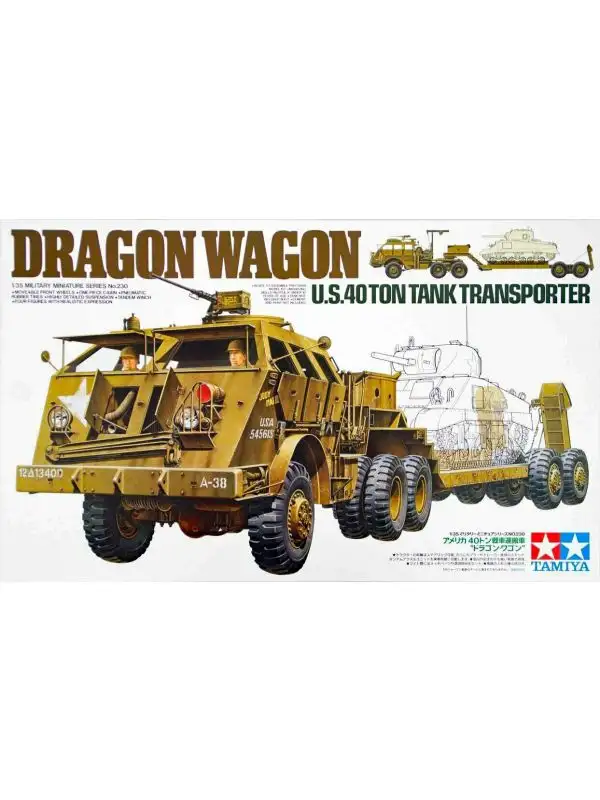 Tamiya 35230 WWII US 40 Ton Tank Transporter 'Dragon Wagon' 1/35 Scale Kit