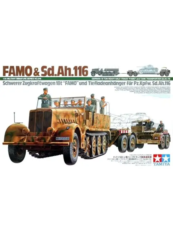 Tamiya 35246 FAMO Half-Track & Sd.Ah.116 Tank Transporter 1/35 Scale Model Kit