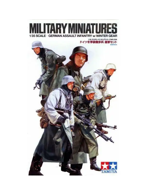 Tamiya 35256 WWII German Assault Infantry Winter 1/35 Scale Model Figures