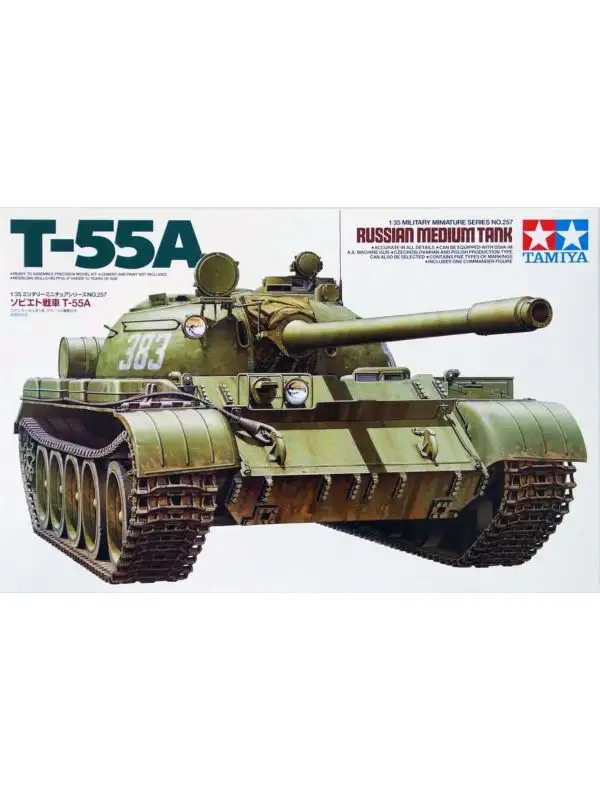 Tamiya 35257 Soviet T-55A Medium Tank 1/35 Scale Plastic Model Kit