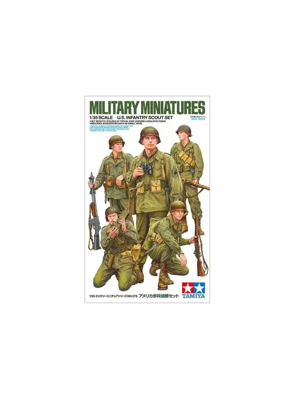 Tamiya 35379 WWII US Army Infantry Scout Set 1/35 Scale Plastic Model Figures