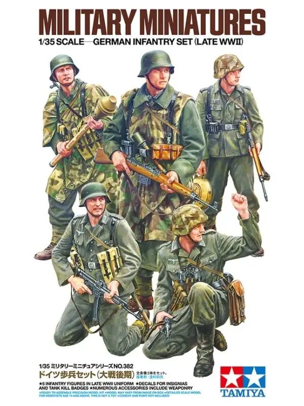 Tamiya 35382 WWII German Infantry Set Late War 1/35 Scale Plastic Model Figures
