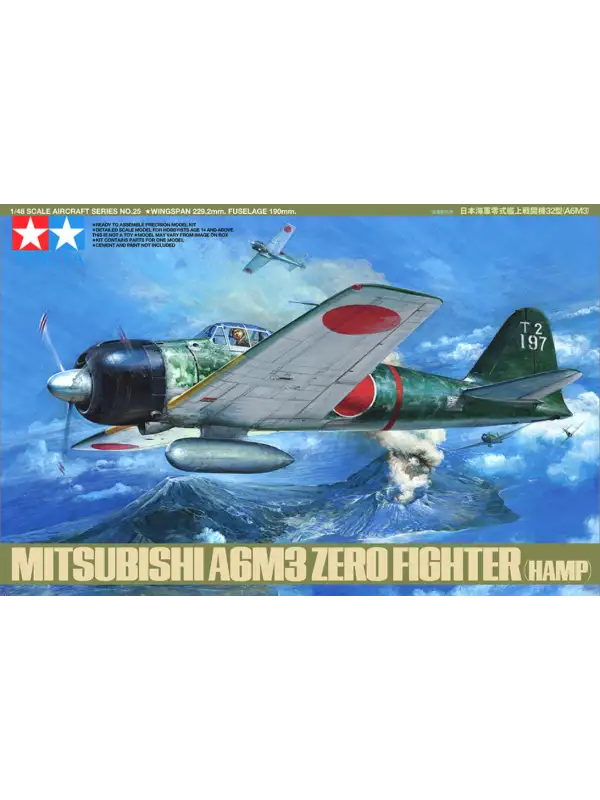 Tamiya 61025 Mitsubishi A6M3 Type 32 Zero 1/48 Scale Plastic Model Kit