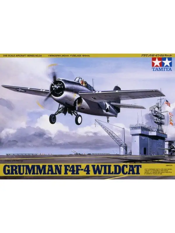 Tamiya 61034 Grumman F4F-4 Wildcat 1/48 Scale Plastic Model Kit