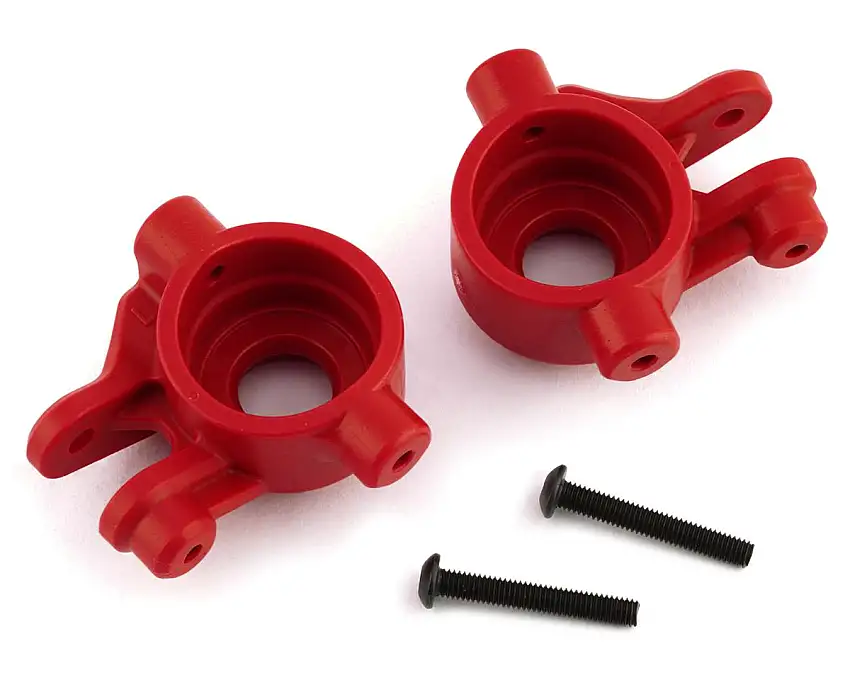 Traxxas Hoss/Rustler/Slash 4x4 Extreme Heavy Duty Steering Blocks (Red) (2)