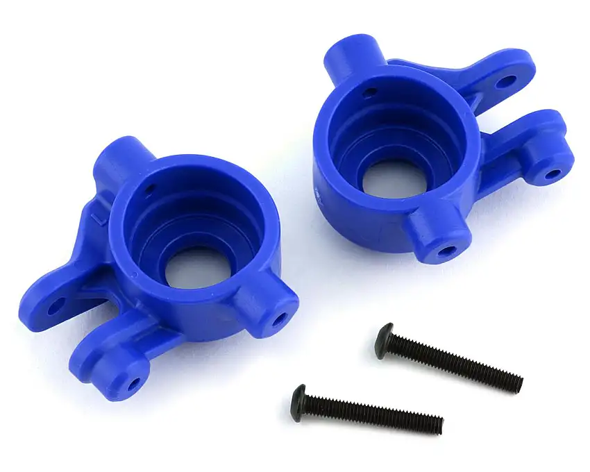 Traxxas Hoss/Rustler/Slash 4x4 Extreme Heavy Duty Steering Blocks (Blue) (2)