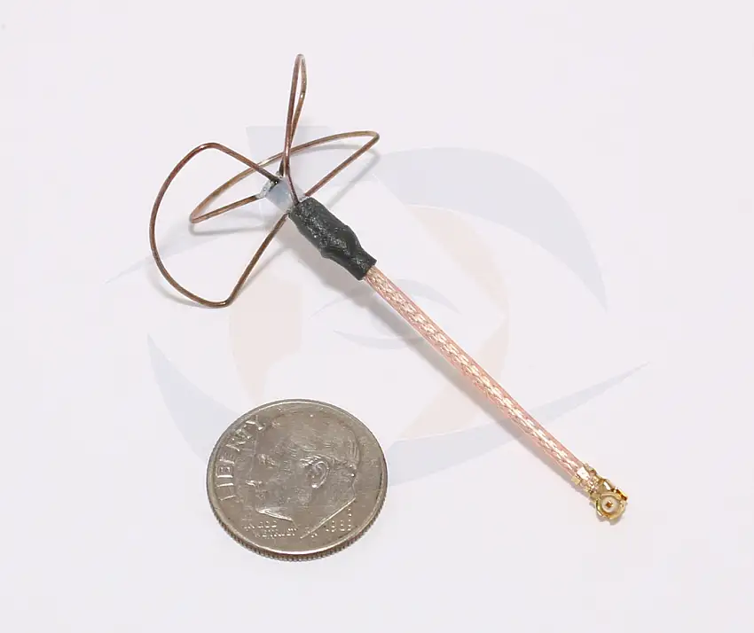 TrueRC - 5.8 GHz Cloverleaf Nano RHCP Omni Antenna 3 Blade, U.FL