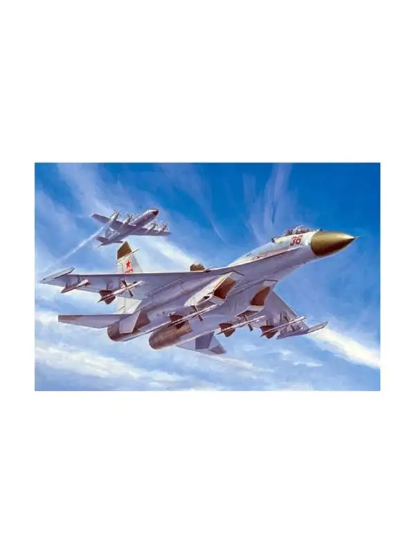 Trumpeter 01661 Sukhoi Su-27 'Flanker' 1/72 Scale Plastic Model Kit Open Box