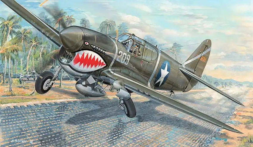 P-40F Warhawk Aircraft 1/32 Trumpeter