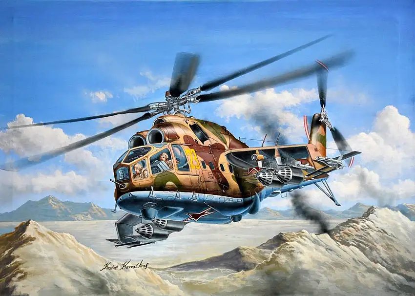 Mi-24A Hind-B Helicopter 1/48 Trumpeter