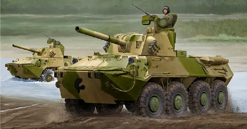Russian 2S23 Nona-SVK Fire Support Vehicle w/Self-Propelled Mortar System 1/35 Trumpeter
