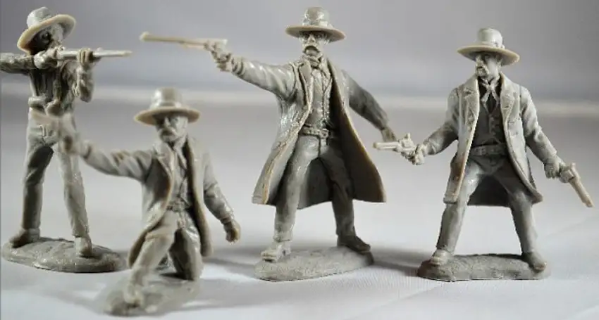Tombstone Set 1: The Gunfighters Figure Playset (4) 1/32 Toy Soldiers Of San Diego