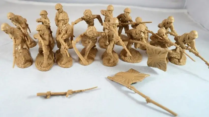 WWII Japanese Infantry Figure Playset (16) 1/32 Toy Soldiers Of San Diego