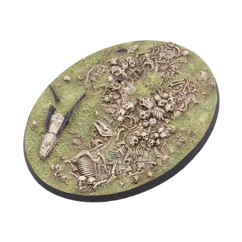 120mm Oval Base - Bone Field #1