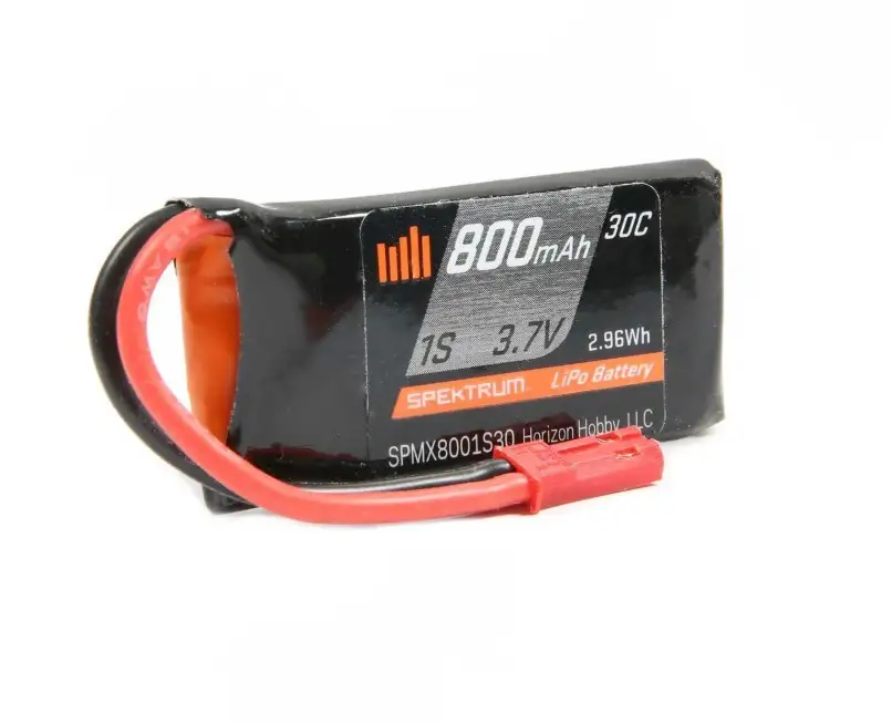 Spektrum 1S 3.7V 800mAh 30C Li-Po Battery; JST-RCY