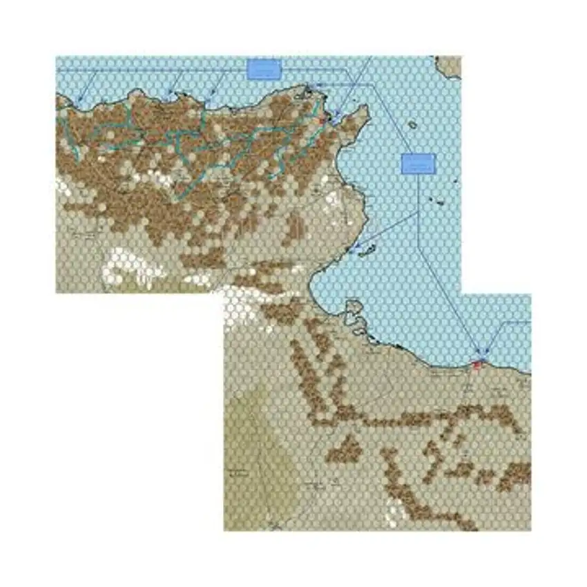 Afrika Korps Tunis Map Section