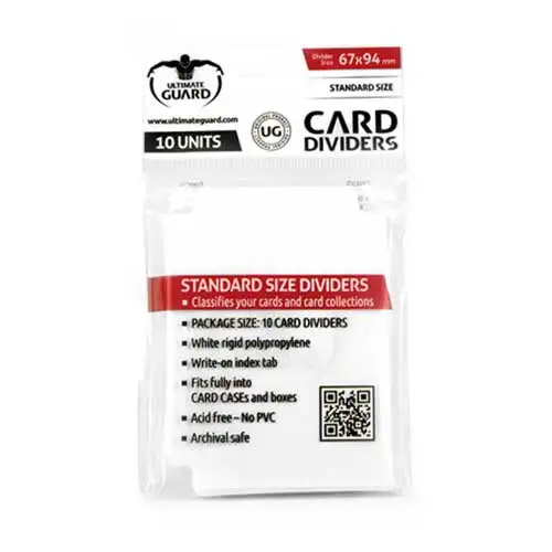 Ultimate Guard Standard Size Card Dividers: White