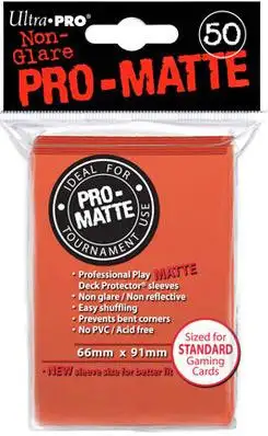 Ultra Pro Card Supplies Non-Glare Pro-Matte Peach Standard Card Sleeves [50 Count]