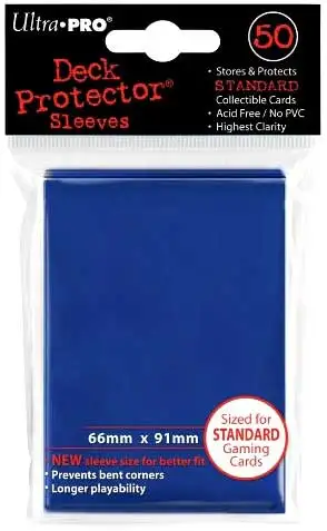 Ultra Pro Card Supplies Deck Protector Blue Standard Card Sleeves [50 Count]