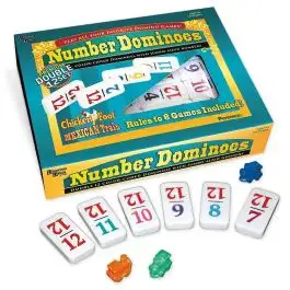UNV54101 University Games Dominoes: Double 12 Numbered
