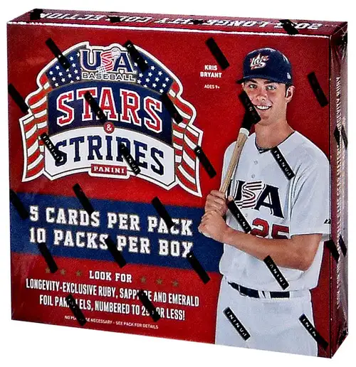 Team USA Panini 2015 Stars & Stripes Baseball Trading Card RETAIL Box [10 Packs]