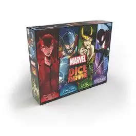 USODT011754 Usaopoly Marvel Dice Throne: 4-Hero Box (Scarlet Witch, Thor, Loki, and Spider-Man)