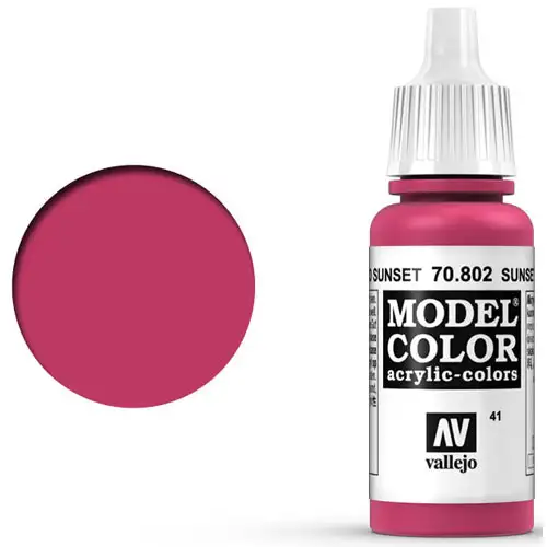 Vallejo Model Color Paint: Sunset Red