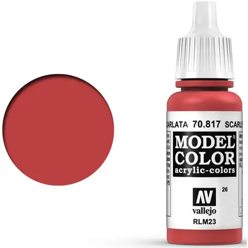 Vallejo Model Color Paint: Scarlet