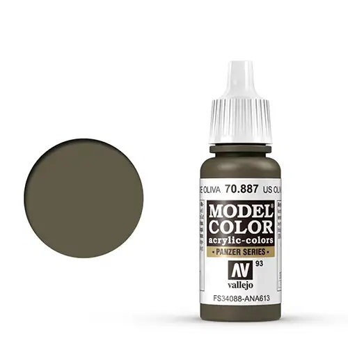 Vallejo Model Color Paint: US Olive Drab