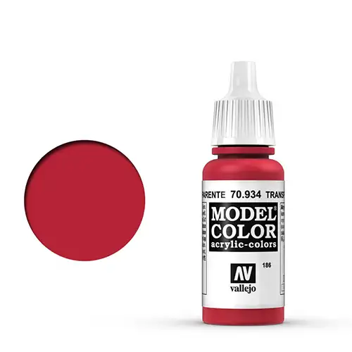 Vallejo Model Color Paint: Transparent Red