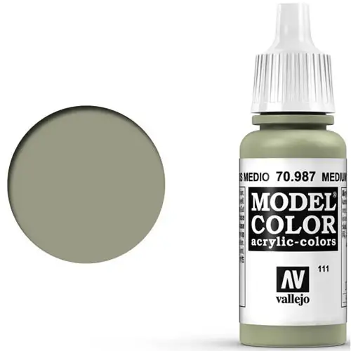 Vallejo Model Color Paint: Medium Grey