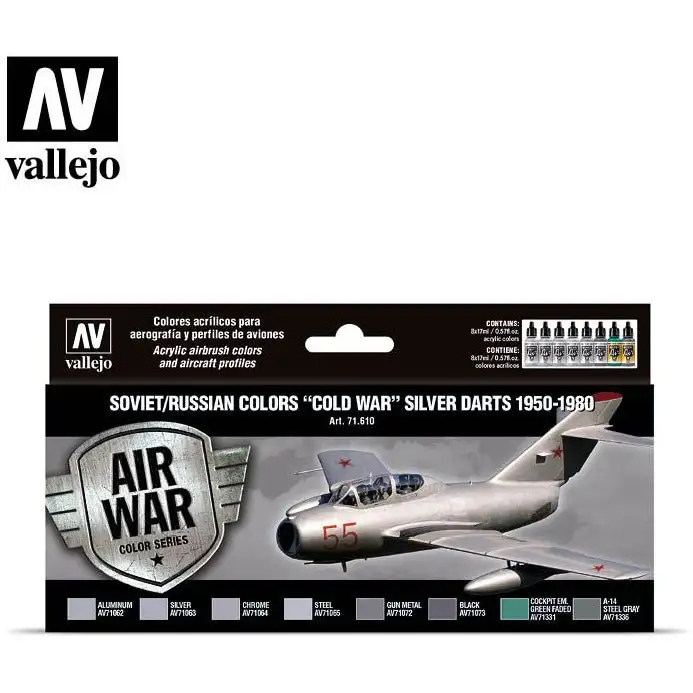 Vallejo Air War - Soviet/Russian colors 'Cold War ½ Silver Darts 1950-1980