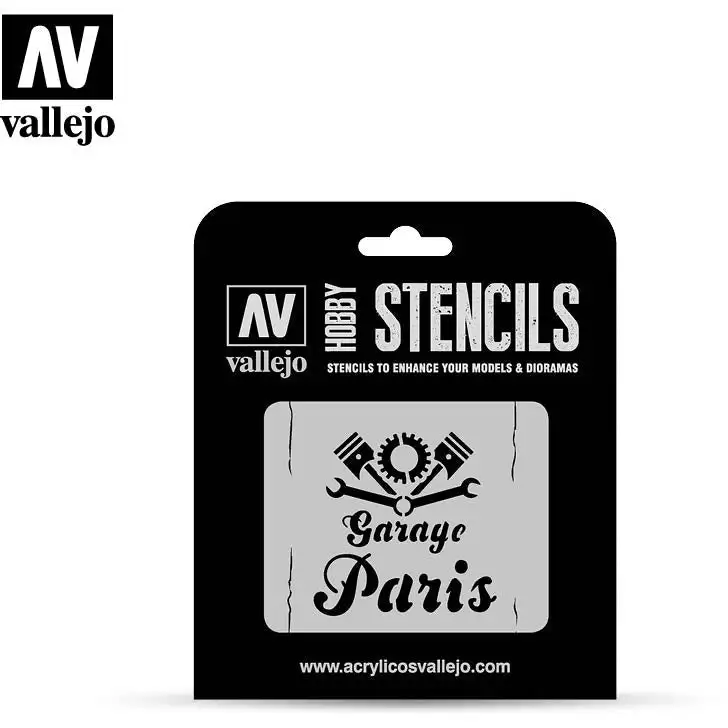 Vallejo Stencils - Vintage Garage Sign 1/35