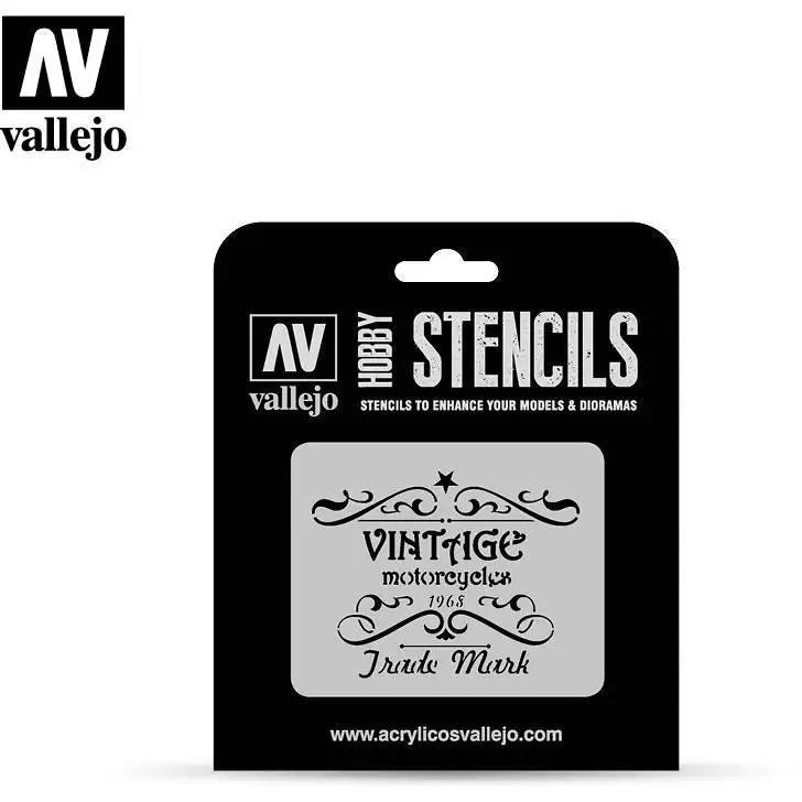 Vallejo Stencils - Vintage Motorcycles Sign