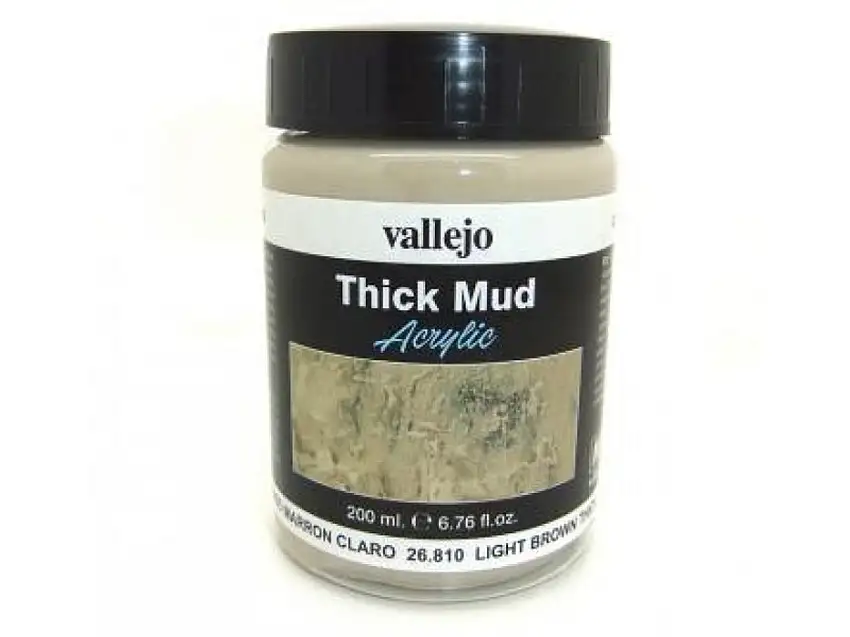 Light Brown Thick Mud Weathering Effect 200ml Bottle Vallejo Paint