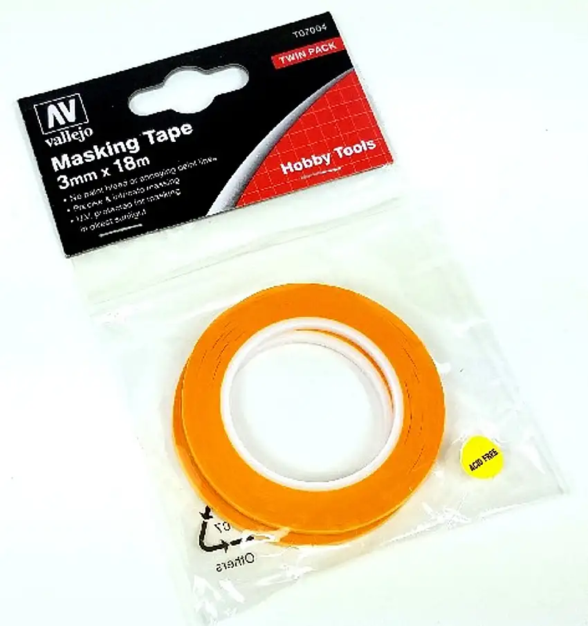 Precision Masking Tape 3mmx18m (2/pk) Vallejo