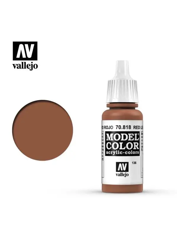 Vallejo Model Color 70818 Red Leather Acrylic Paint