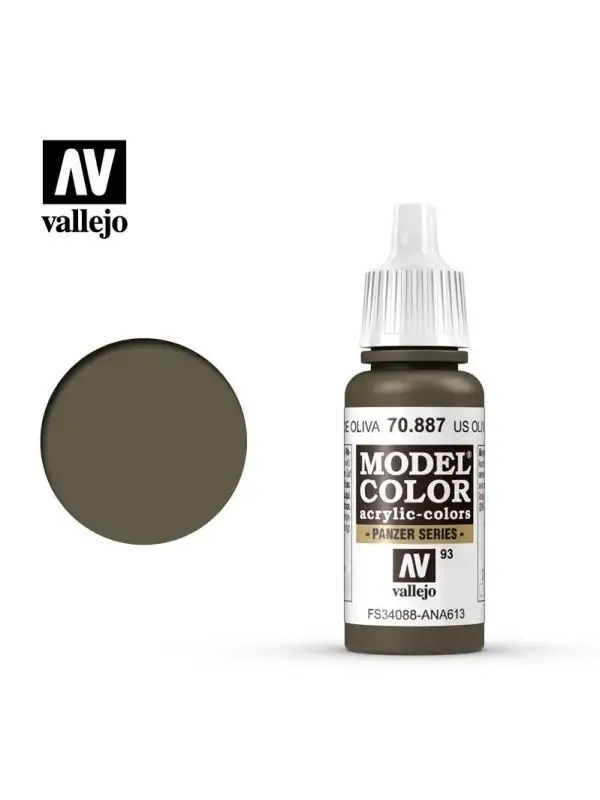 Vallejo Model Color 70887 US Olive Drab Acrylic Paint