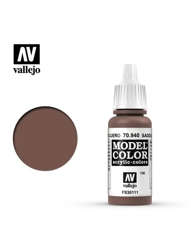 Vallejo Model Color 70940 Saddle Brown l7ml Bottle Acrylic Paint