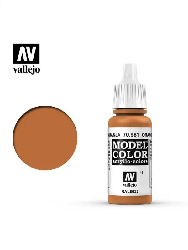 Vallejo Model Color 70981 Orange Brown Acrylic Paint