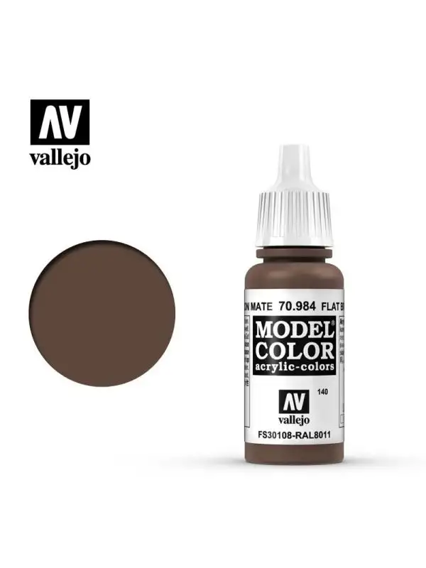 Vallejo Model Color 70984 Flat Brown Acrylic Paint